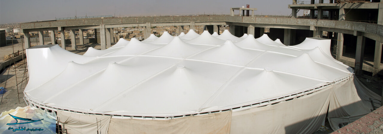 پوشش پارچه ای بازشو مجتمع خلیج فارس یزد | شرکت اطلس سان