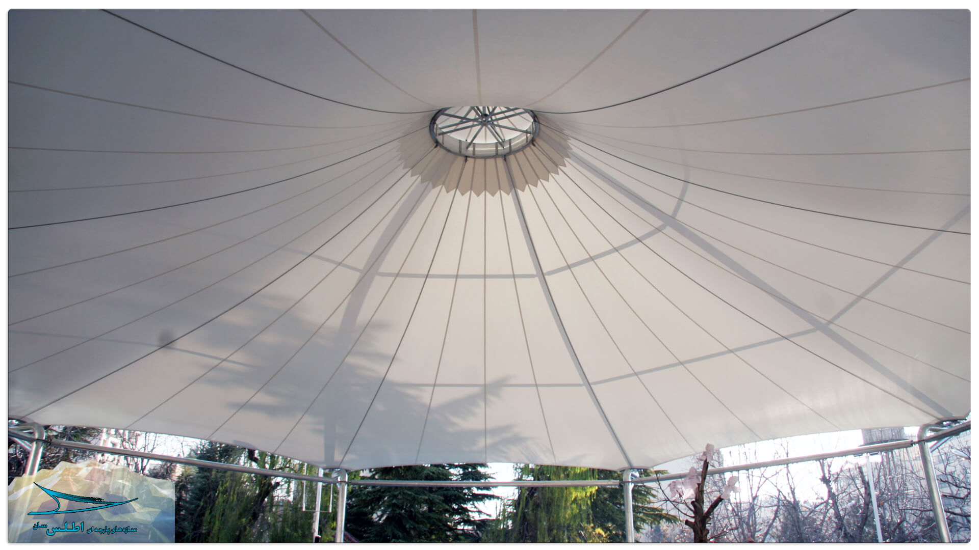 سقف چادری رستوران باشگاه آجودانیه | شرکت اطلس سان