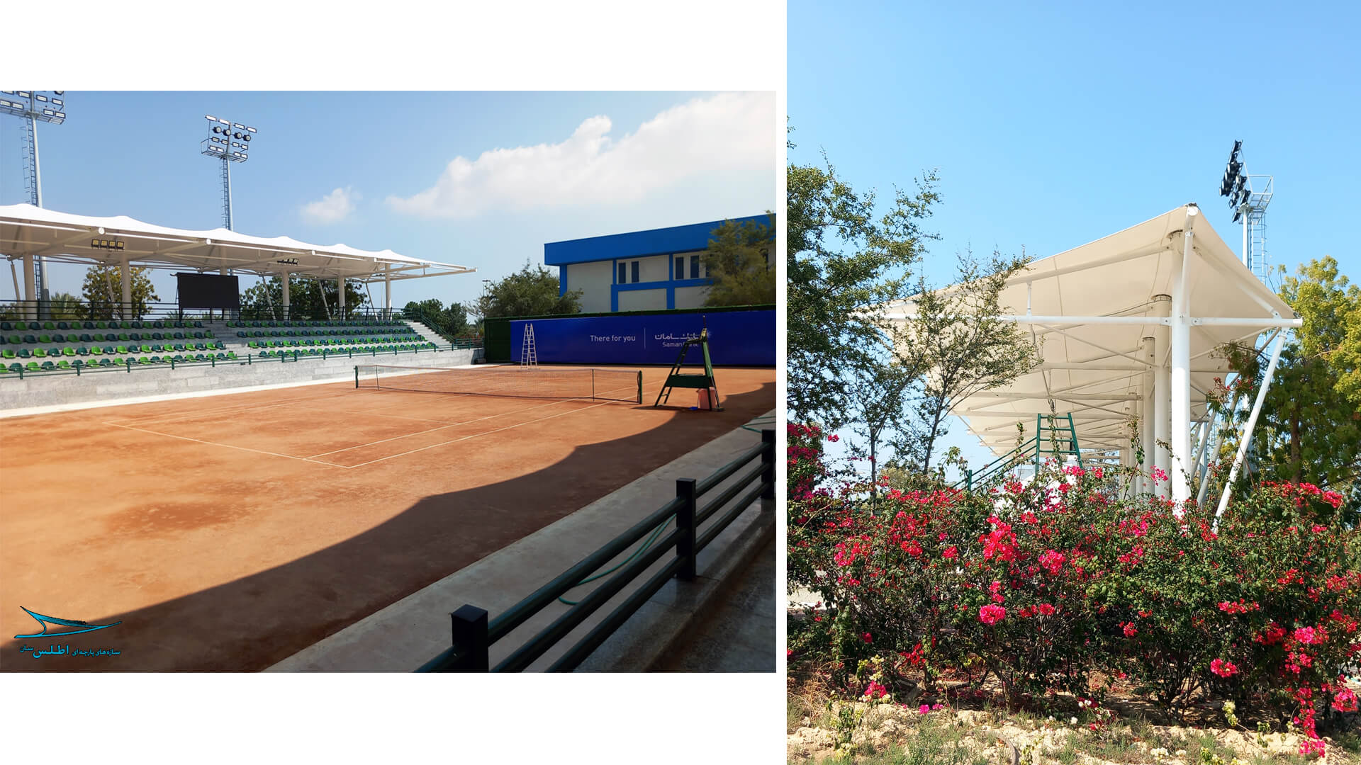 سازه پارچه ای سقف استادیوم تنیس المپیک کیش