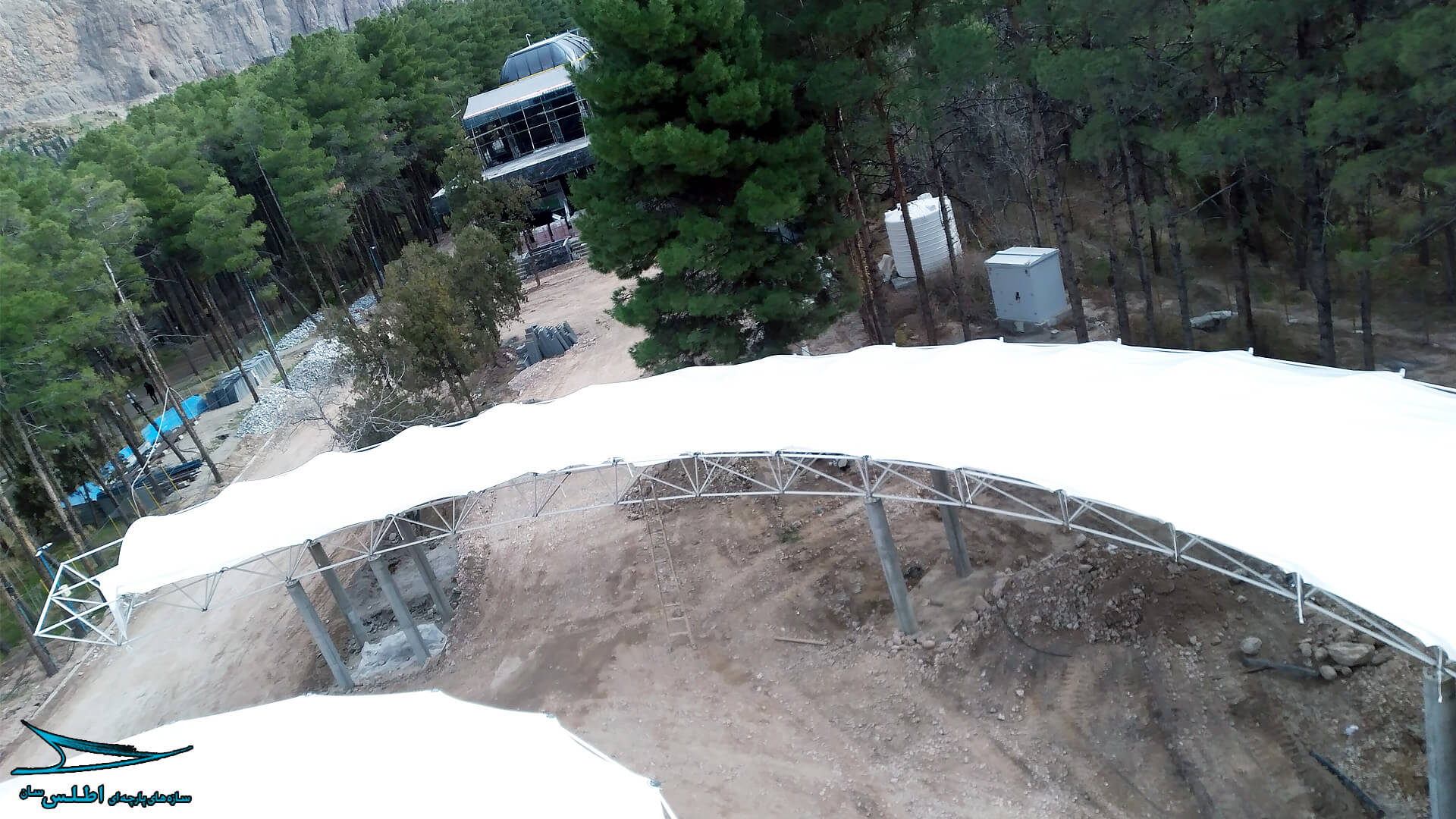 نصب سازه پارچه ای تله کابین کرمان