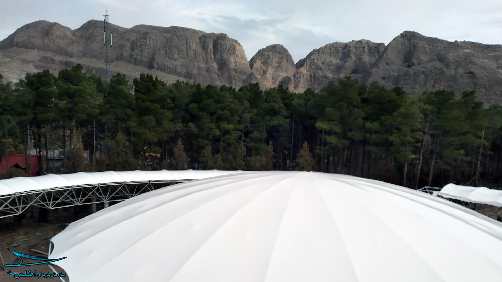 نصب سازه پارچه ای پروژه تله کابین کرمان